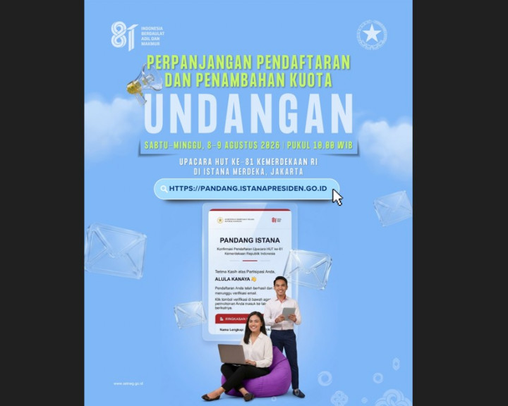Pendaftaran Undangan Upacara HUT ke-81 RI di Istana Diperpanjang! Ini Link dan Cara Daftarnya