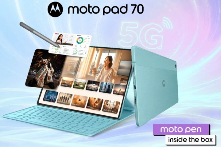 Motorola Moto Pad 70 Resmi Meluncur, Spesifikasinya?