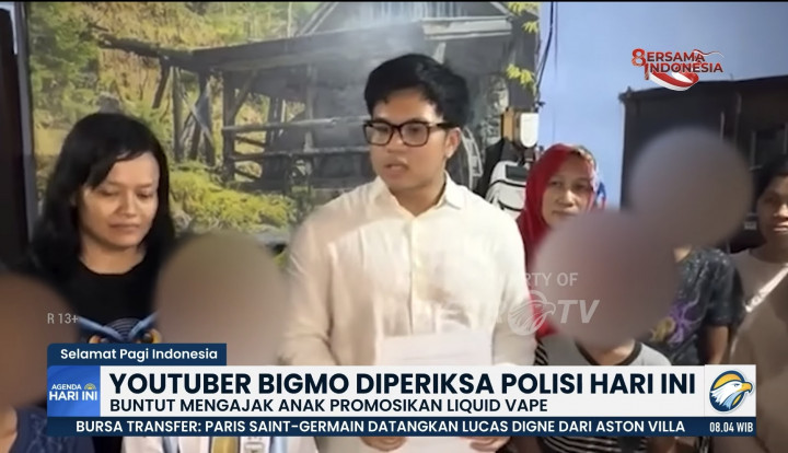 Bigmo Diperiksa Polisi Terkait Konten Ajak Anak Kecil Promosi Vape