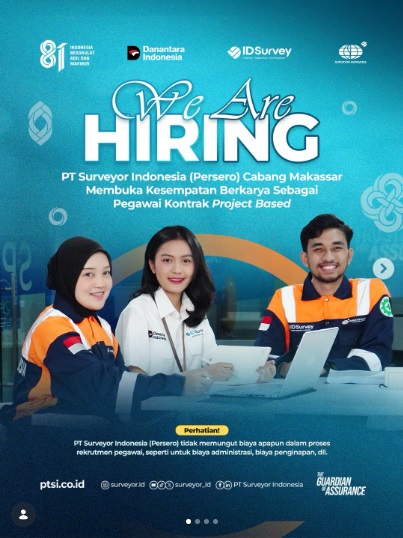 PT Surveyor Indonesia Buka Rekrutmen Supervisor Mekanikal & Elektrikal, Cek Syaratnya