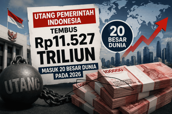 Indonesia Masuk 20 Besar Negara dengan Utang Terbesar Dunia, Ini Posisinya
