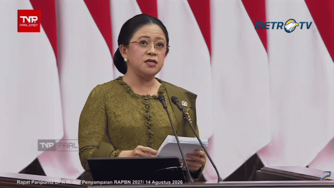Pidato Puan Maharani di Penyampaian Nota Keuangan & RAPBN 2027 (Sumber: Metro TV)