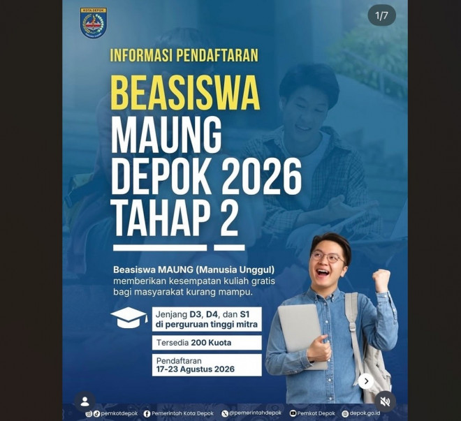 Beasiswa MAUNG Depok 2026. 