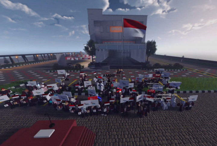 Rayakan HUT ke-81 RI, Mahasiswa BINUS Gelar Upacara Virtual di Roblox