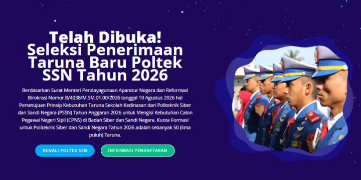 Pendaftaran Poltek SSN 2026 Resmi Dibuka: Cek Syarat, Jadwal, dan Cara Daftarnya