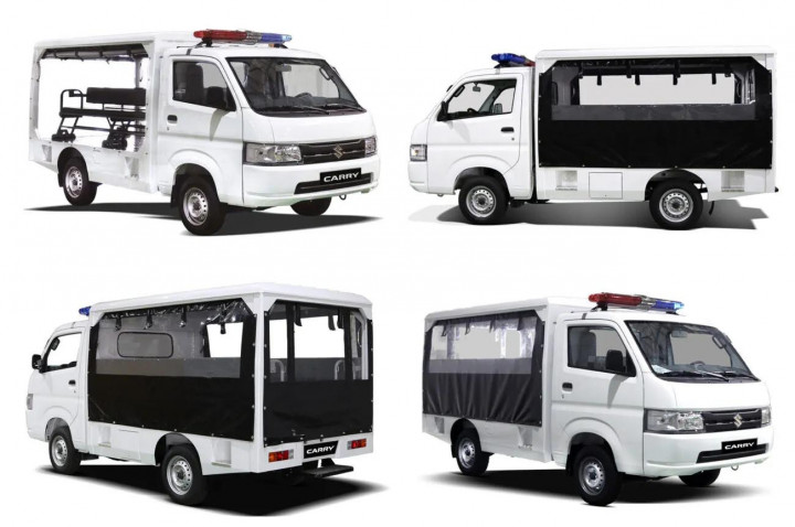 Suzuki Carry Patrol Van Dibekali Bangku untuk 10 Orang