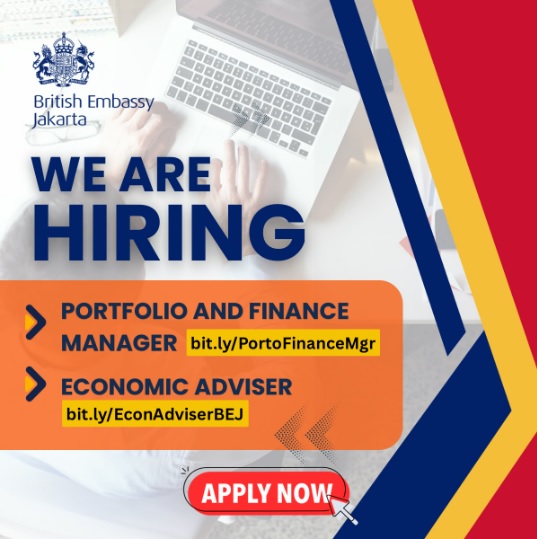 British Embassy Jakarta Buka Lowongan Kerja 2026 Gaji Rp26,8 Juta, Cek Posisi dan Syarat!