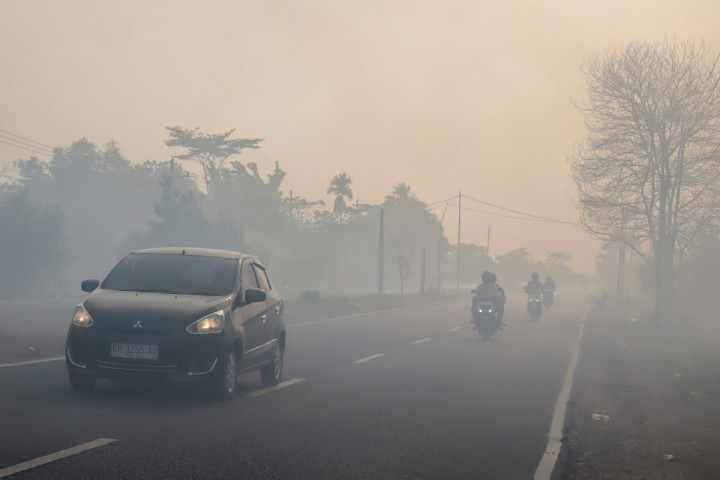 ​Asap Karhutla Selimuti Kota Palangkaraya