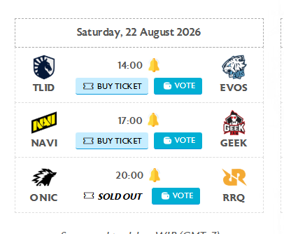 Jadwal MPL Indonesia Season 18 Hari Ini 22 Agustus 2026, Ada Laga ONIC vs RRQ