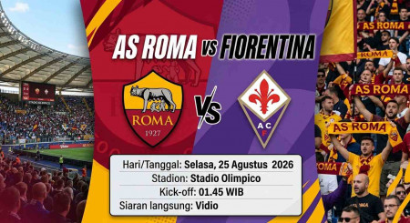 Jadwal AS Roma vs Fiorentina: Roma Bidik Start Sempurna di Olimpico