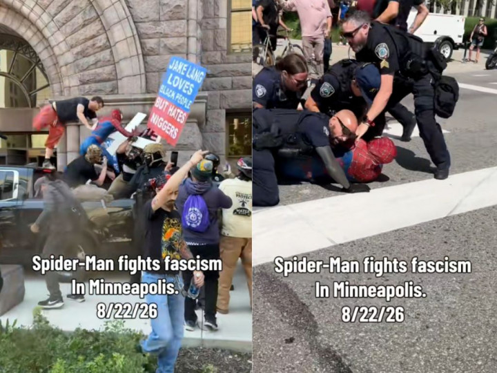 Aktivis Anti-Islam Jake Lang Diserang 'Spider-Man' saat Demo di AS