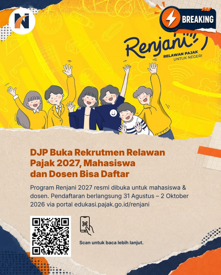 DJP Buka Rekrutmen Relawan Pajak 2027, Mahasiswa dan Dosen Bisa Daftar