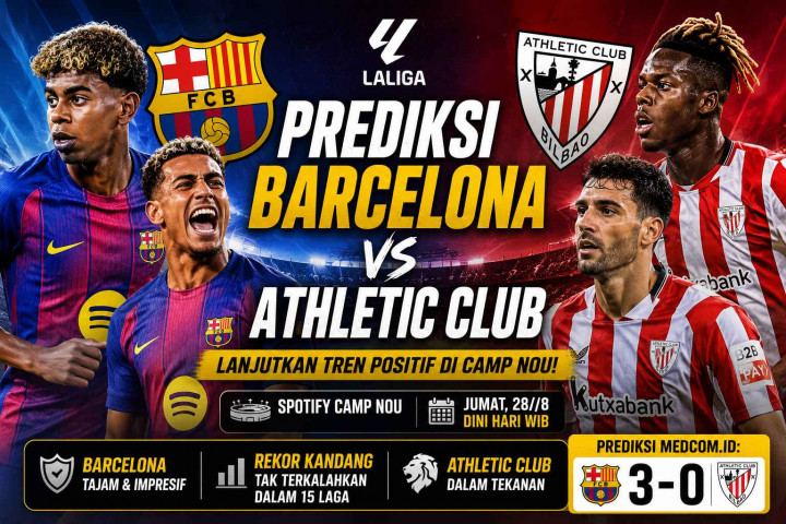 Prediksi Barcelona vs Athletic Club: Head to Head, Susunan Pemain dan Perkiraan Skor