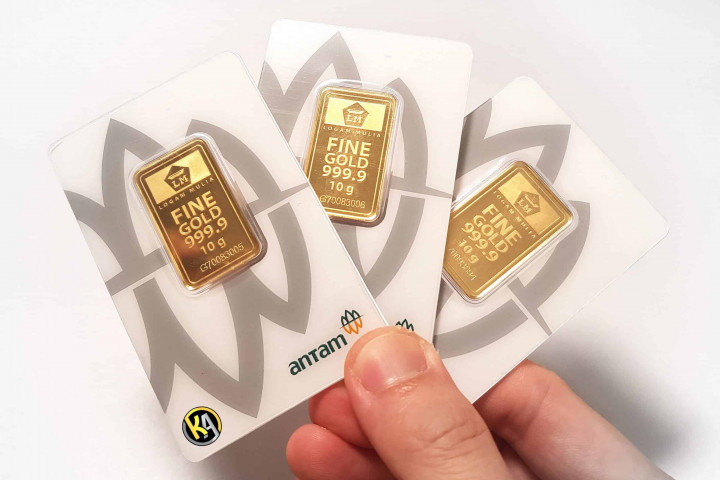 Harga Emas Antam Turun Lagi Hari Ini, 1 Gram Jadi Rp2,718 Juta