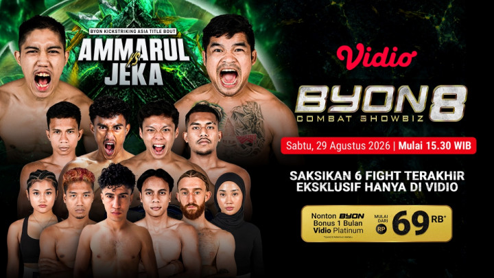 Full Fight BYON Combat Showbiz 8: 13 Pertarungan di Tennis Indoor Senayan