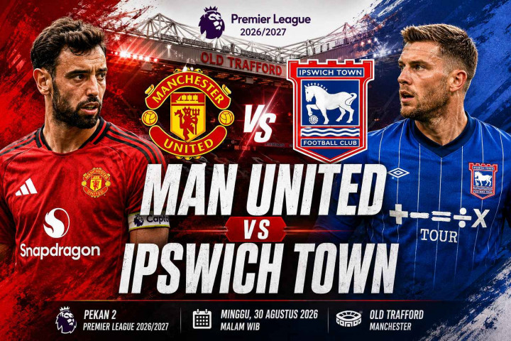 Prediksi Man United vs Ipswich: Head to Head, Susunan Pemain dan Perkiraan Skor
