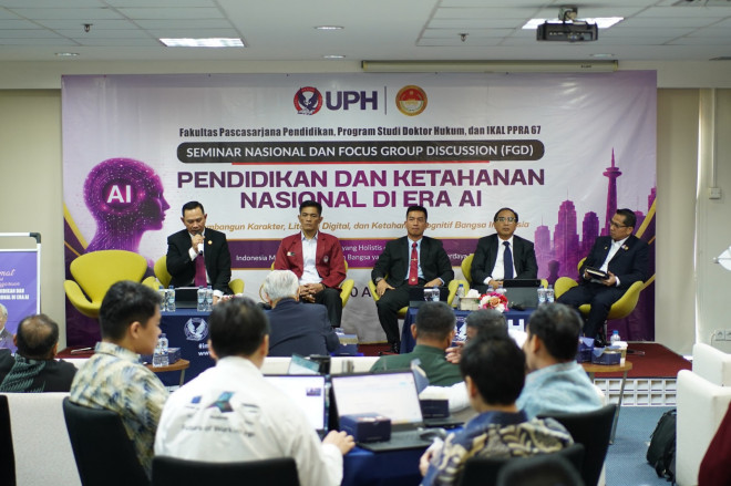 Seminar Nasional bersama IKAL PPRA 67 Lemhannas RI di UPH. Foto: UPH