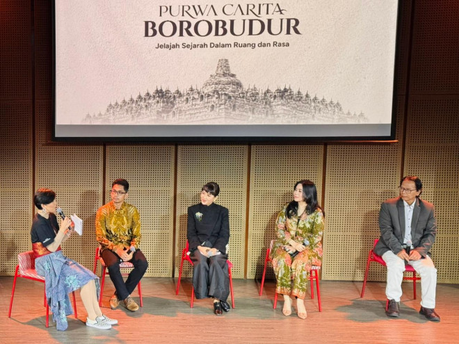 Konferensi pers peluncuran Purwacarita Borobudur: Jelajah Sejarah dalam Ruang dan Rasa di Galeri Indonesia Kaya, Jakarta, Selasa, 1 September 2026. Foto: Dok Pribadi/Ellen Octovia