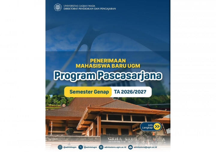 Pendaftaran Pascasarjana UGM Semester Genap 2026/2027 Dibuka, Cek Jadwal Lengkapnya
