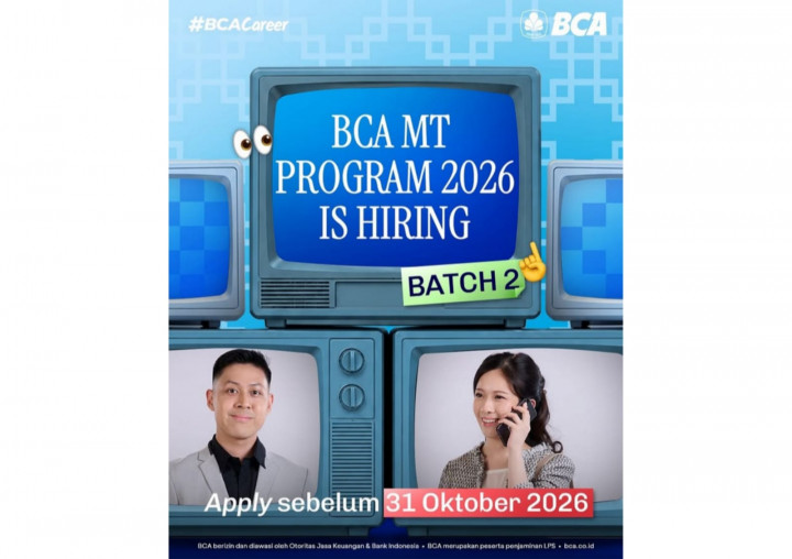 BCA MT Program 2026 Batch 2 Dibuka, Fresh Graduate dan Mahasiswa Tingkat Akhir Bisa Ikut