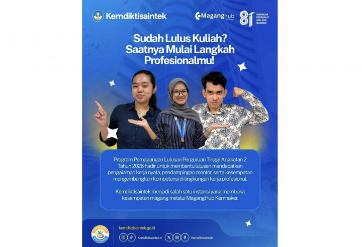 MagangHub 2026 Batch 2 di Kemendiktisaintek Buka 167 Posisi, Cek Formasi dan Cara Daftarnya!
