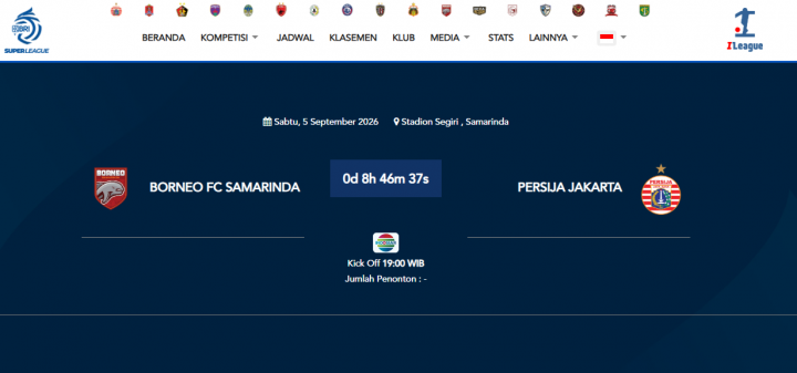 Borneo vs Persija Main Jam Berapa? Cek Jadwal dan Siaran Langsung