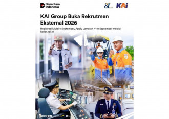 Rekrutmen KAI 2026 Dibuka hingga 10 September, Lulusan SLTA