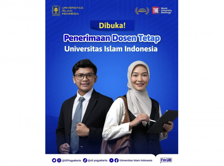 UII Yogyakarta Buka Lowongan 38 Formasi Dosen Tetap, Cek Syarat dan Cara Daftarnya!