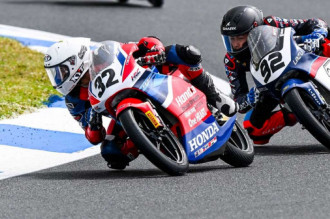 Start Posisi 12, Kiandra Ramadhipa Finis Keenam di Moto3 Junior