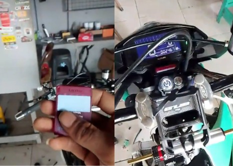 Unik! Pria Ini Pakai Memory Card PS2 Buat Nyalain Motor