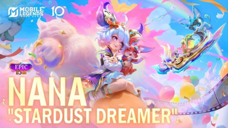Nana Stardust Dreamer Gratis di MLBB 10th Anniversary, Cuma Butuh 600 Coin