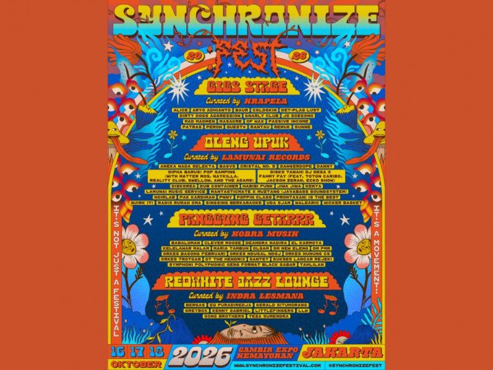 Synchronize Fest 2026 Hadirkan 4 Panggung Khusus, Ini Daftar Line-up dan Kuratornya