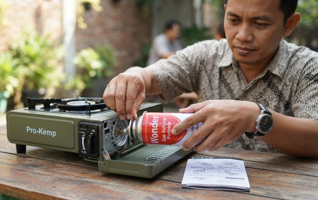 Cara Memasang Gas Kompor Portable, Cek Dulu Sebelum Dinyalakan