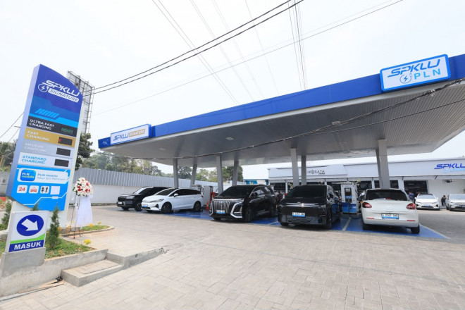 SPKLU Signature Andara yang berada di Cinere, Depok. Foto: PLN