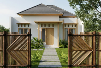 7 Inspirasi Pagar Rumah Sederhana tapi Cantik dari Bambu