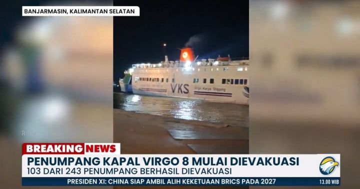 KM Virgo Transport 8 Rute Surabaya–Banjarmasin Hilang Kontak, Bawa 243 orang
