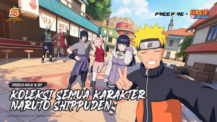 Free Fire x Naruto Shippuden Kembali, Hinata Hyuga dan Akademi Ninja Hadir