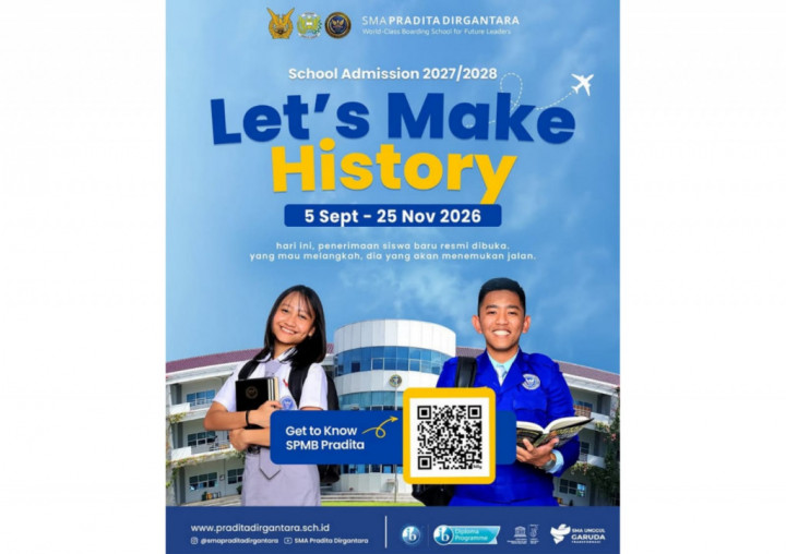Pendaftaran SMA Pradipta Dirgantara 2027/2028 Dibuka, Cek Syarat, Jadwal hingga Pilihan Jalurnya
