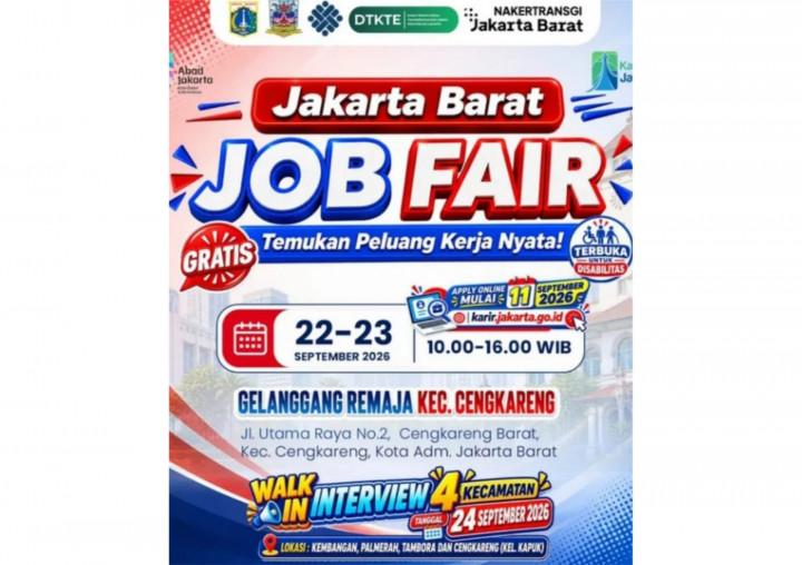 Jakarta Barat Job Fair 2026 Digelar Hybrid, Cek Jadwal dan Cara Daftarnya!