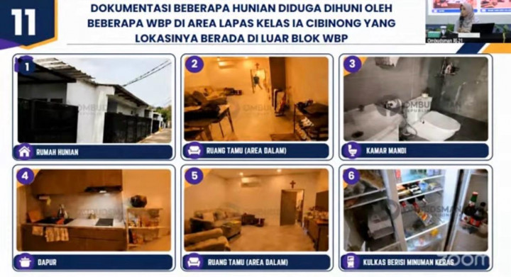 Daftar Fasilitas Hunian Mewah di Lapas Cibinong, Ada Dapur hingga Televisi