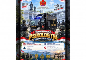 Rekrutmen Psikolog TNI 2026 Dibuka, Lulusan S1 Bisa Daftar