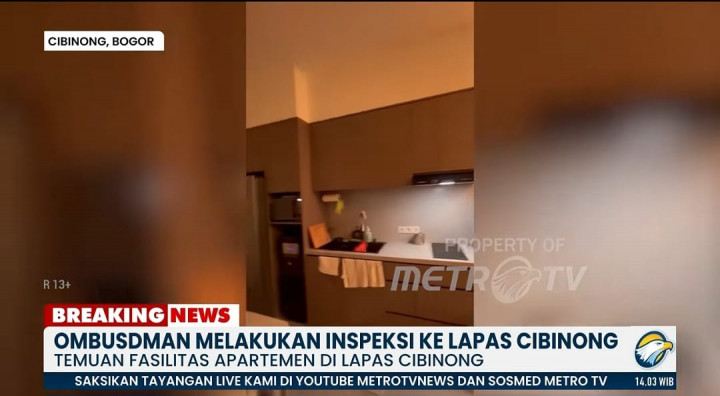Ombudsman Duga Ada Fasilitas Mewah untuk Warga Binaan di Lapas Cibinong