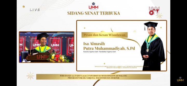 Momen Isa Almasih Wisuda di UMM Viral, Singgung Imam Mahdi yang Juga Alumnus Kampus Sama