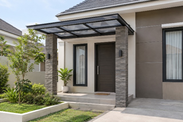 5 Kanopi untuk Membuat Teras Rumah Mungil Lebih Teduh