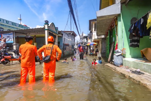 Banjir rob yang menggenangi kawasan Muara Angke, Jakarta, tahun 2025 lalu. (MI/Usman Iskandar)