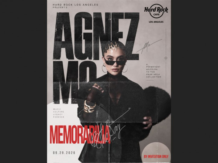 Memorabilia Agnez Mo Dipajang Permanen di Hard Rock Hollywood