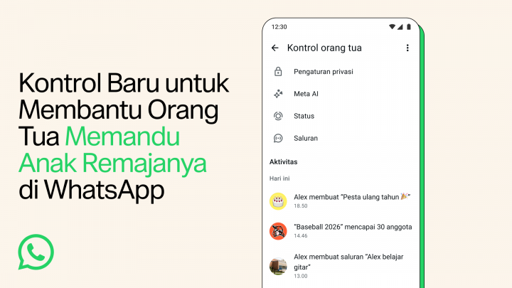 WhatsApp Rilis Kontrol Orang Tua untuk Pantau Aktivitas Remaja