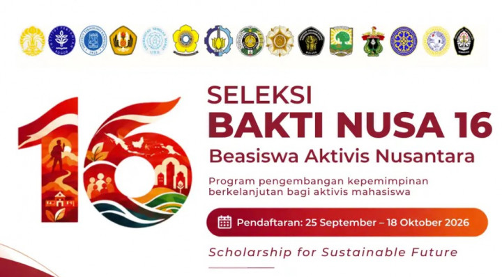 Khusus Mahasiswa Semester 7, Beasiswa Bakti Nusa 16 Resmi Dibuka