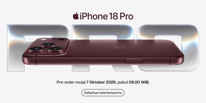 iPhone 18 Pro Resmi Masuk Indonesia, Pre-order Dibuka 7 Oktober 2026
