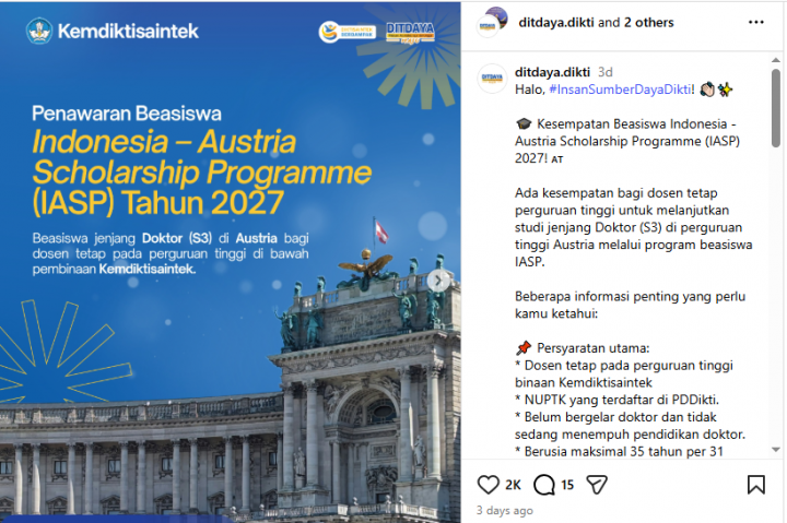 Beasiswa Doktor ke Austria 2027 Dibuka, Lanjut Kuliah S3 Gratis!